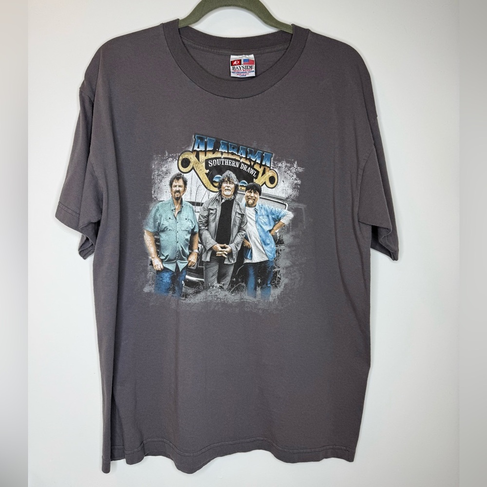 Alabama “Southern Drawl” T Shirt L Bayside Heavyweight Country Band Tee Concert